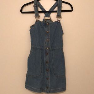 pacsun jean overall dress